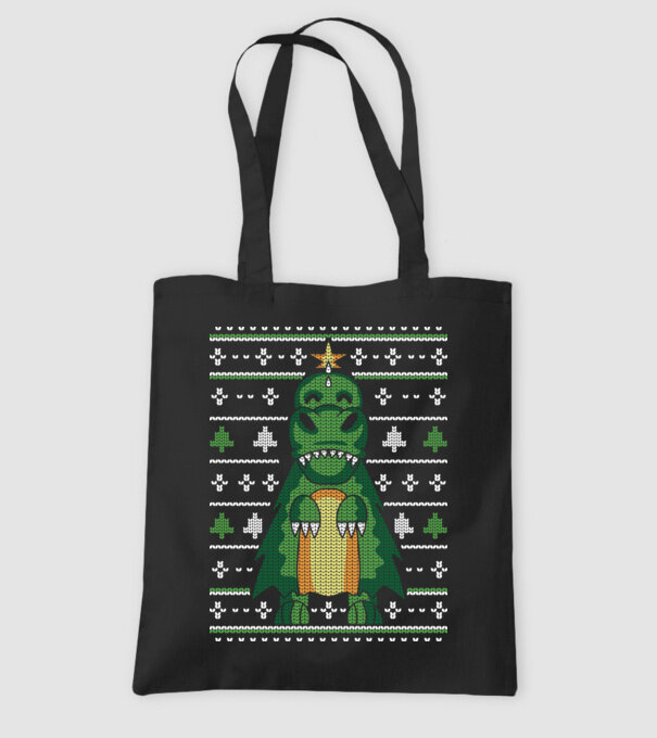 T-rex cu pulovăr urât model negru pe tricou