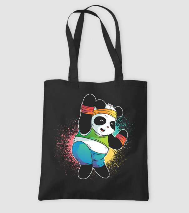 Panda drăguț Zumba model negru pe tricou