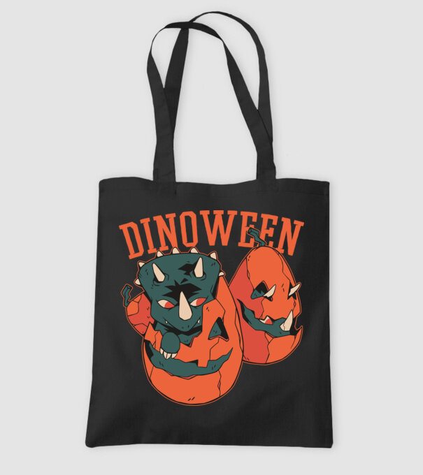 Dinoween model negru pe tricou