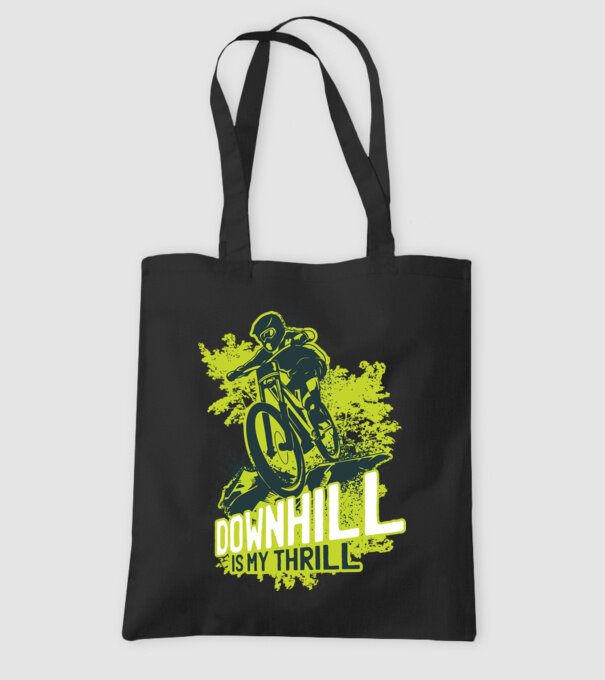 Downhill Is My Thrill tricou bicicletă model negru pe tricou