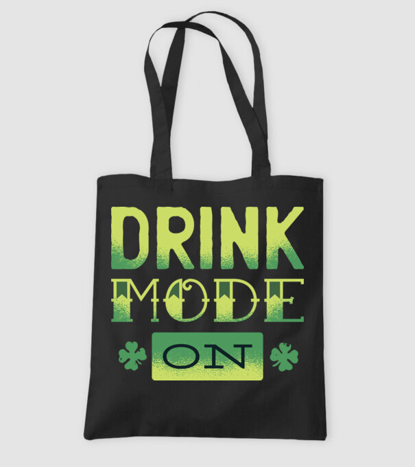 Drink mode on - Mod de băutură activat model negru pe tricou