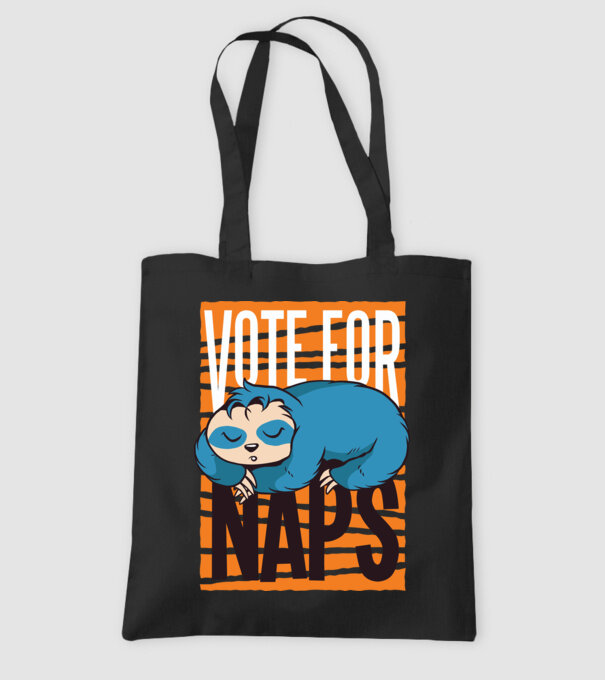 Votez pentru relaxare Leneș model negru pe tricou