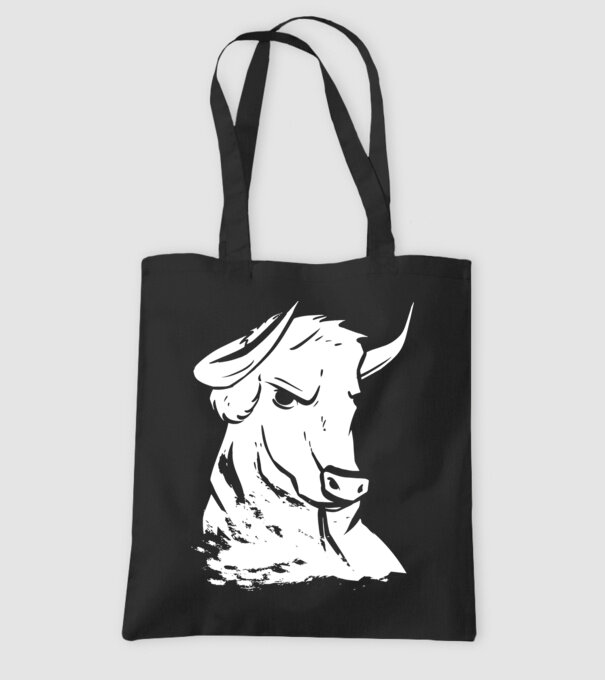 Taur puternic model negru pe tricou