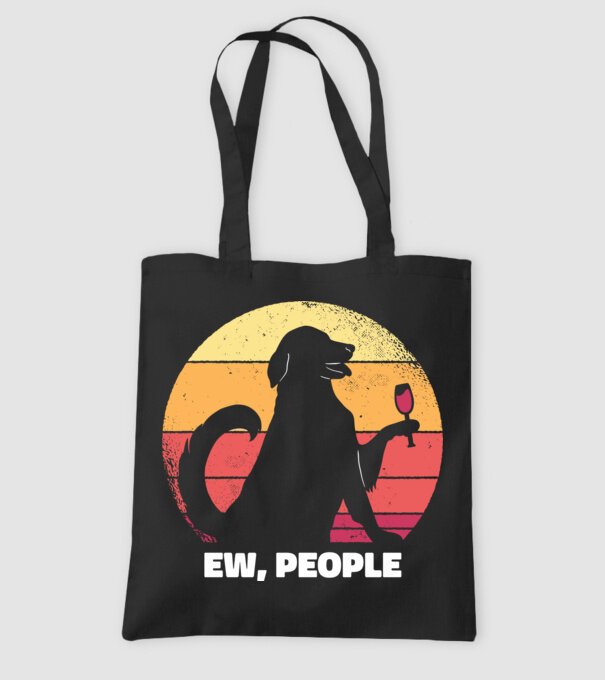 Ew, Oameni - Câine model negru pe tricou
