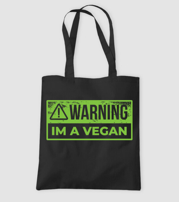 Atenție, sunt vegan model negru pe tricou