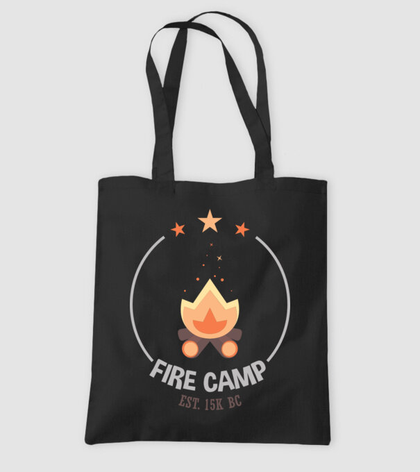 Fire Camp est. 15k BC model negru pe tricou