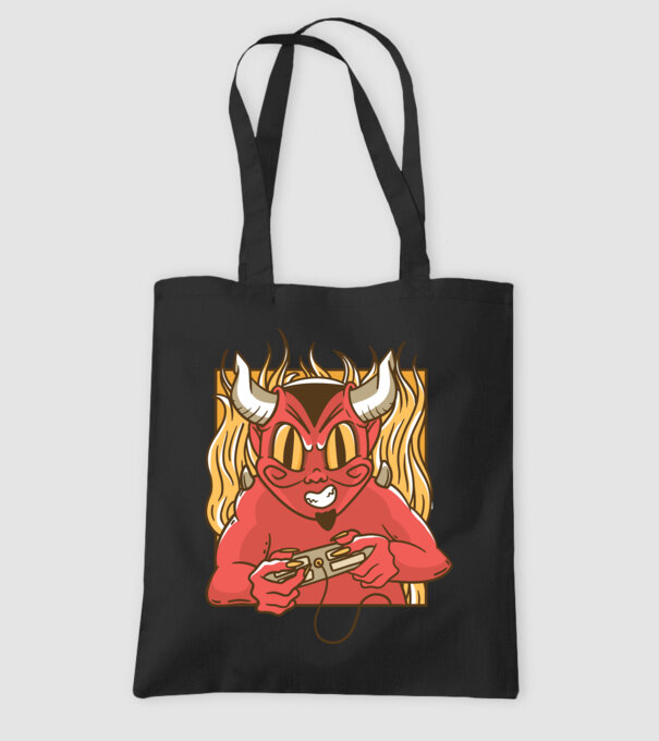 Gamer Diavol model negru pe tricou