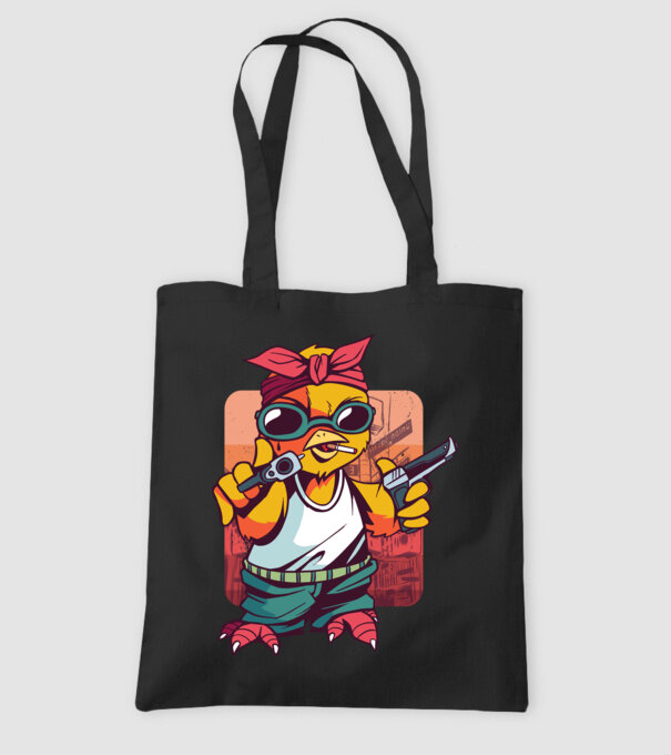 Pui Gangster model negru pe tricou