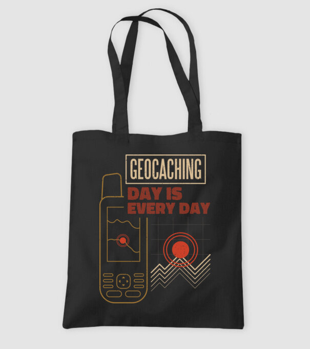 Geocaching model negru pe tricou