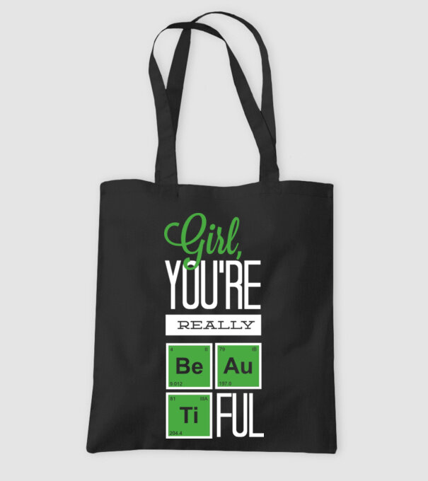 Girl you are really beautiful model negru pe tricou