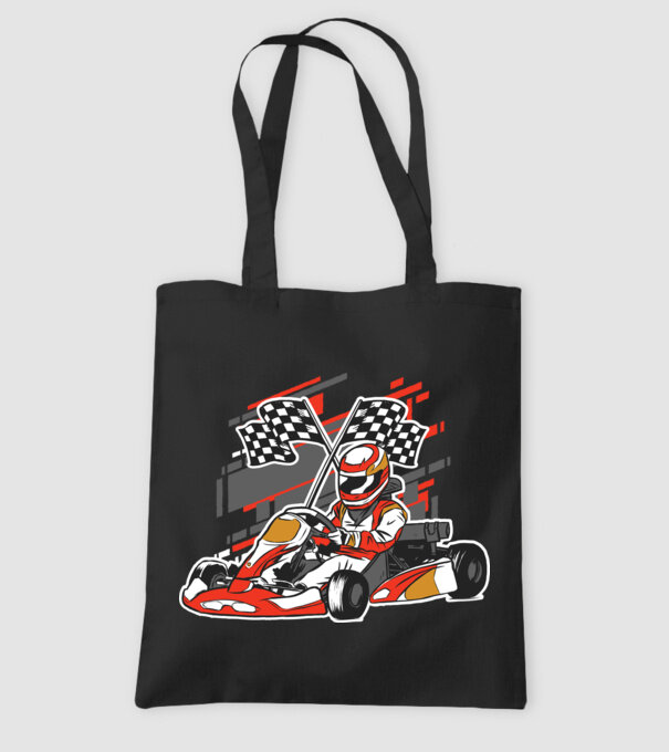 Gokart model negru pe tricou