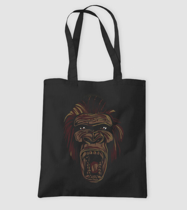 Gorilla Face model negru pe tricou