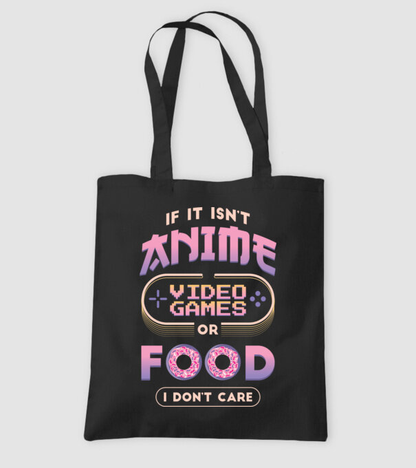 Dacă nu e vorba de anime, joc video sau mâncare, nu-mi pasă model negru pe tricou