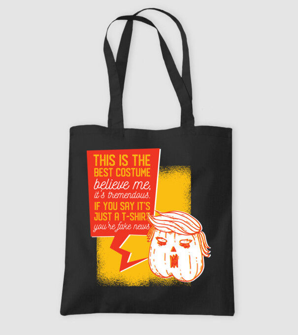 Halloween Trump cap de dovleac model negru pe tricou
