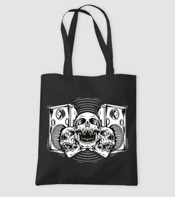 Cranii difuzor model negru pe tricou