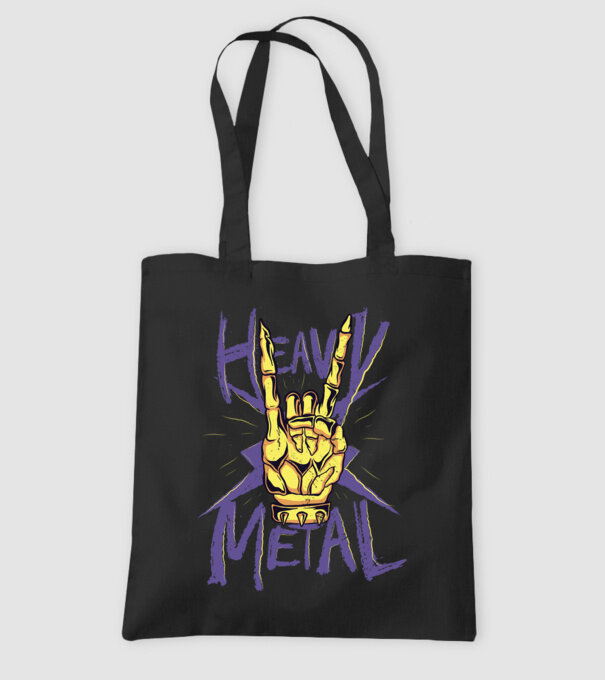 Heavy Metal model negru pe tricou