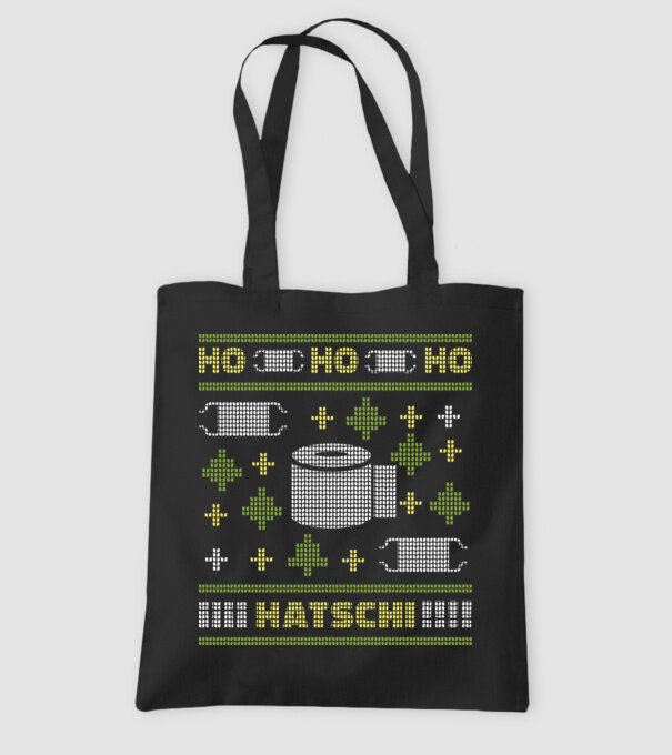 Hohohoho hârtie igienică pulover urât model negru pe tricou