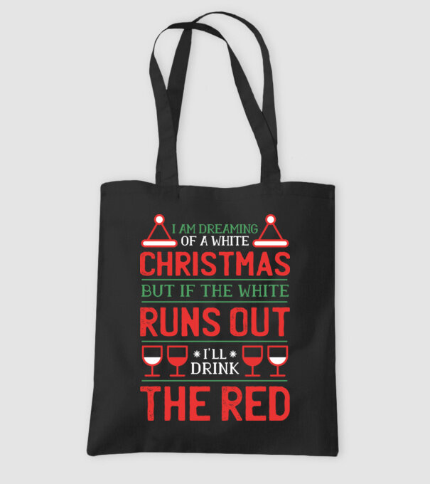 I am dreaming of a white Christmas model negru pe tricou