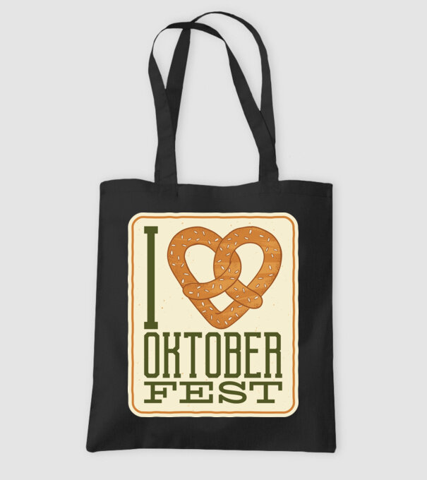 I Love Oktoberfest model negru pe tricou