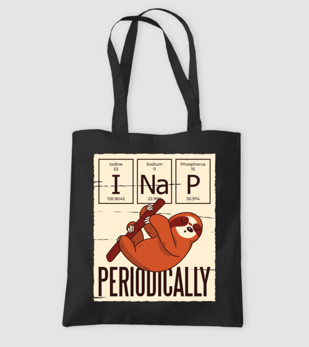 I NaP Periodic tricou leneș model negru pe tricou