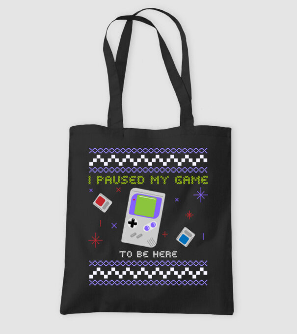 I paused my game to be here - Gamer pulovăr urât model negru pe tricou