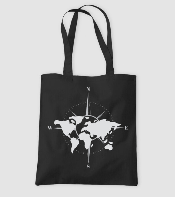 Busolă model negru pe tricou