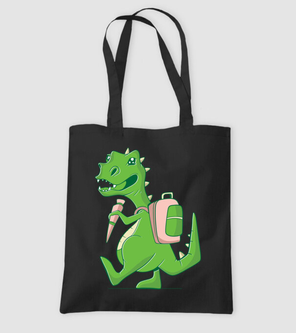 Elev Dino model negru pe tricou