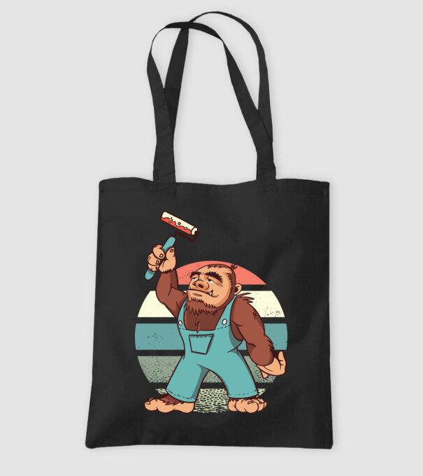 Zugrav Yeti model negru pe tricou