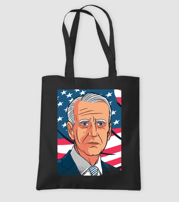 Joe Biden USA model negru pe tricou