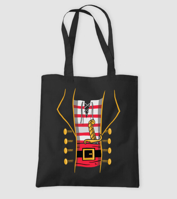 Costum de pirat pentru Halloween model negru pe tricou