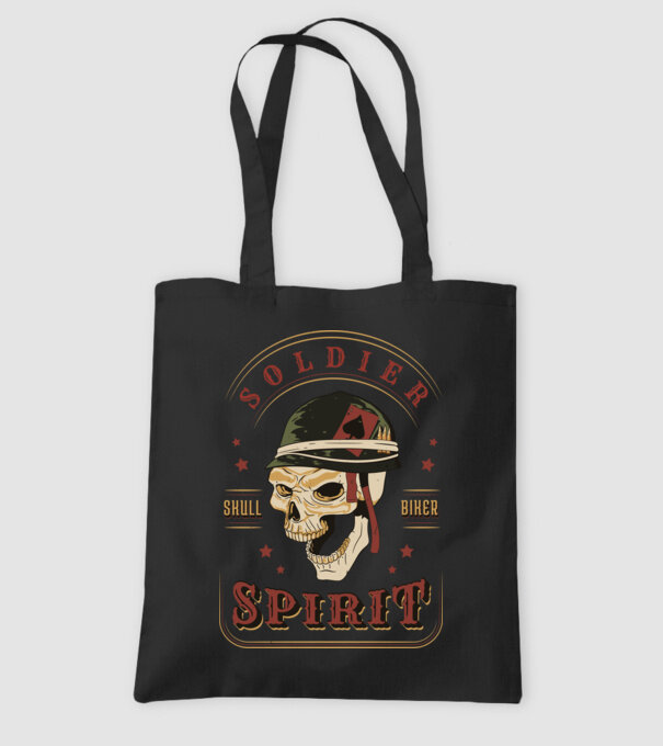 Soldat Craniu model negru pe tricou