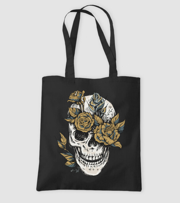 Craniu model negru pe tricou