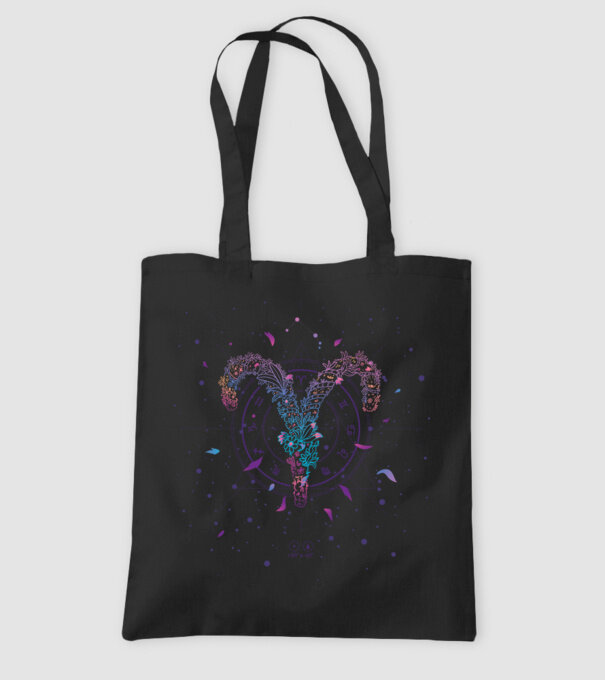 Aries Zodiac model negru pe tricou