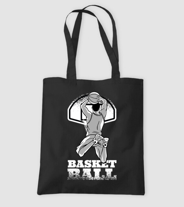 Baschet aruncare la coș model negru pe tricou