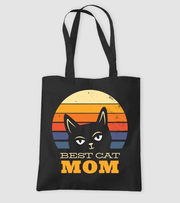 Cea mai bună mamă pisică model negru pe tricou