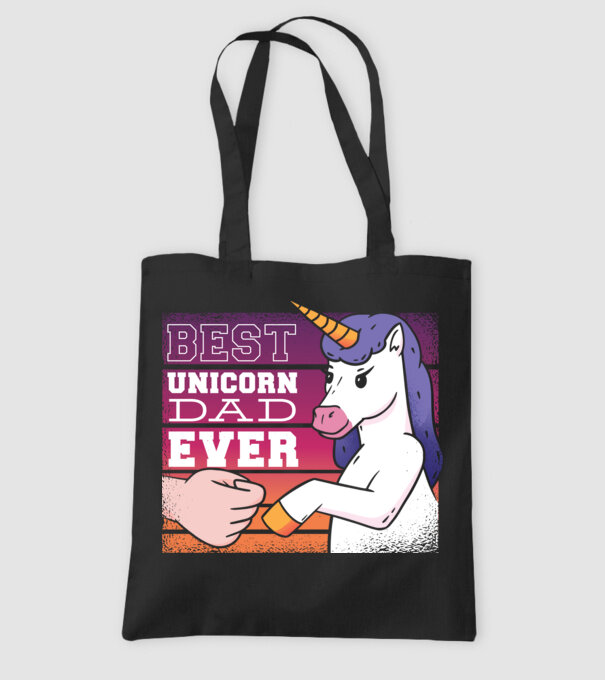 Cel mai bun Tată Unicorn model negru pe tricou