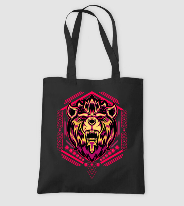 Lion geometry model negru pe tricou