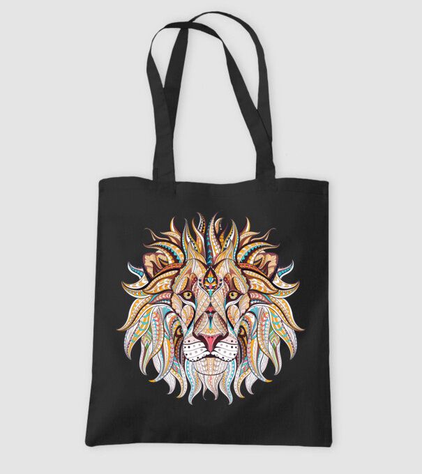 lion octopus model negru pe tricou
