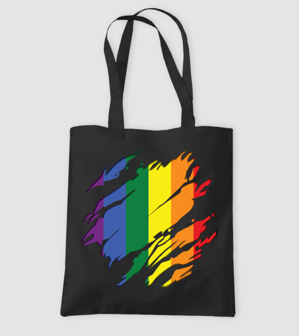 Steag LGBTQ model negru pe tricou