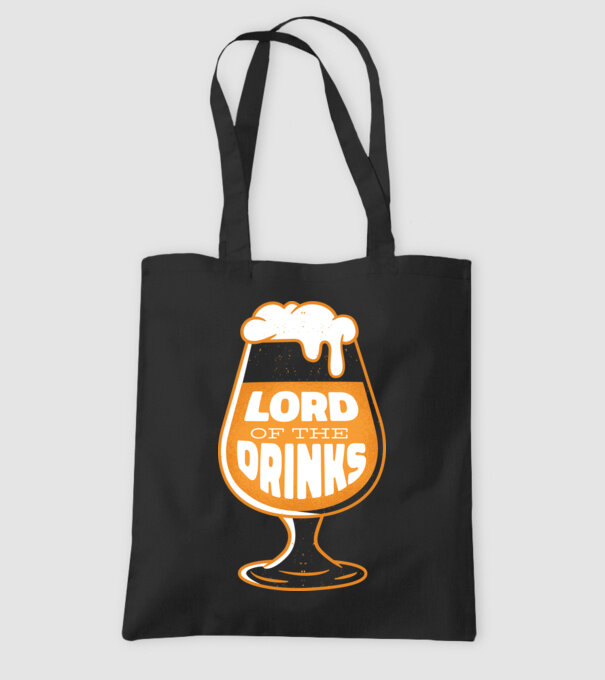 Lord of the Drinks Bere model negru pe tricou