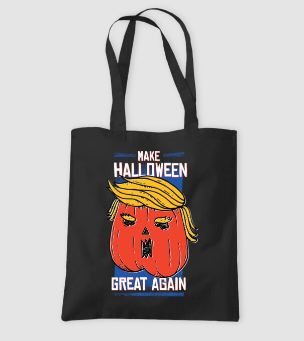 Make Halloween Great Again Trump model negru pe tricou