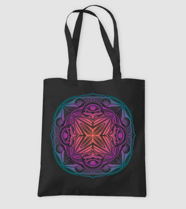 Mandala model negru pe tricou