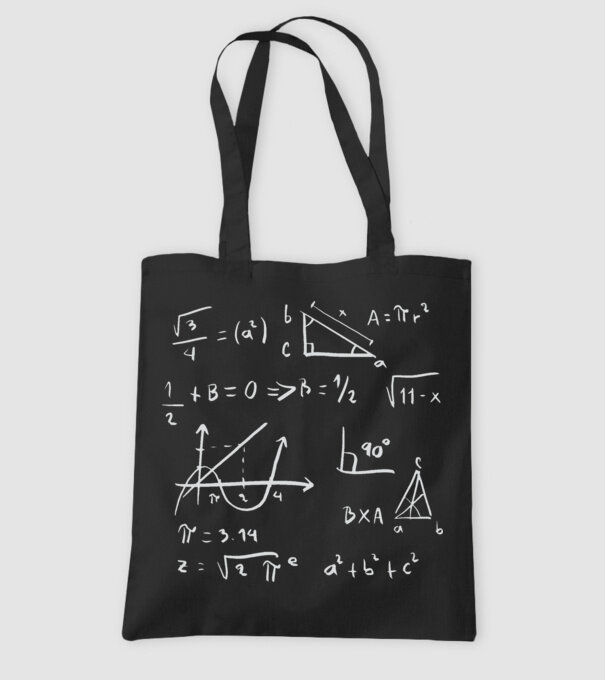 Formule matematice model negru pe tricou