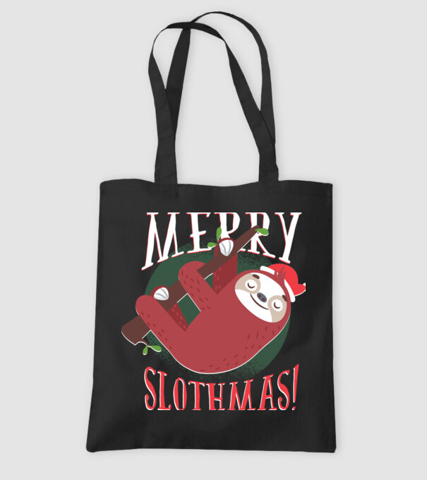 Merry Slothmas Crăciun cu Leneș model negru pe tricou