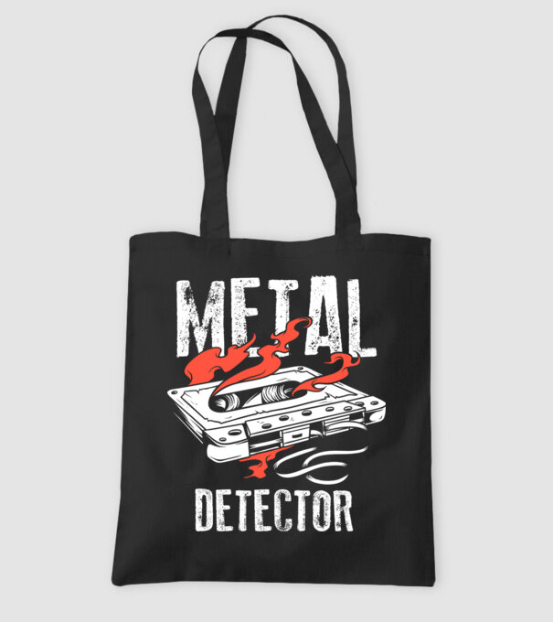 Detector de metale Casetă model negru pe tricou