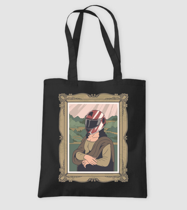 Mona Lisa Concurent model negru pe tricou