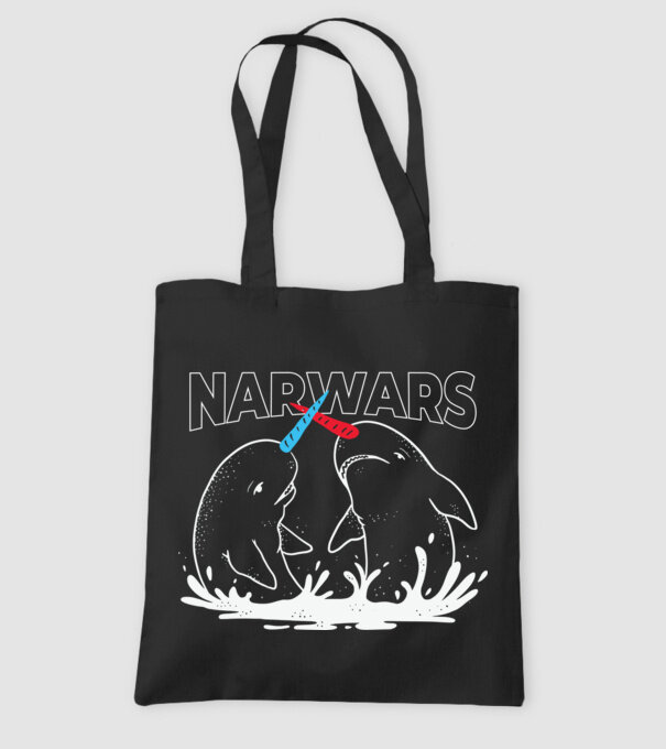 Narwars model negru pe tricou