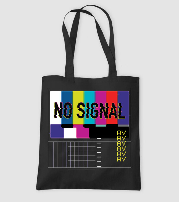 No Signal TV Eroare de transmisie model negru pe tricou