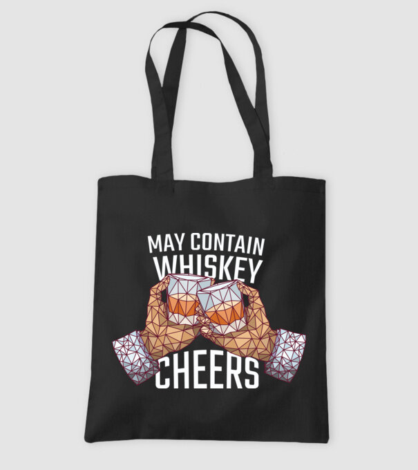 Poate conține urme de whisky model negru pe tricou