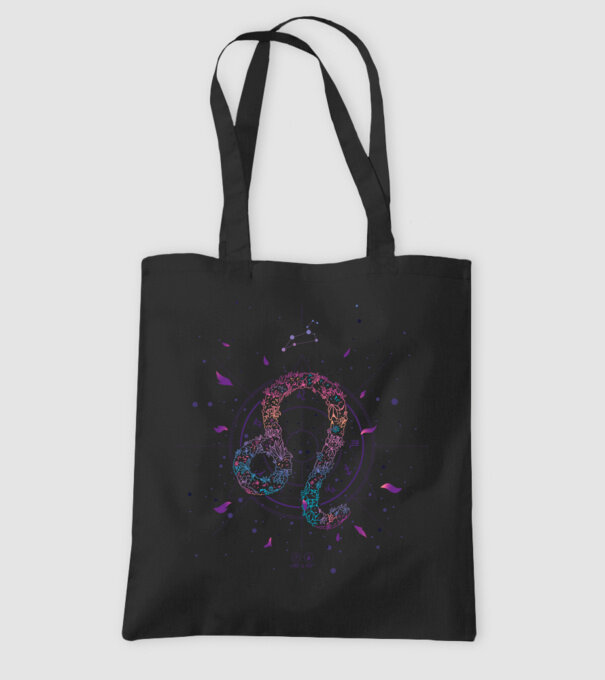 Leo Zodiac model negru pe tricou